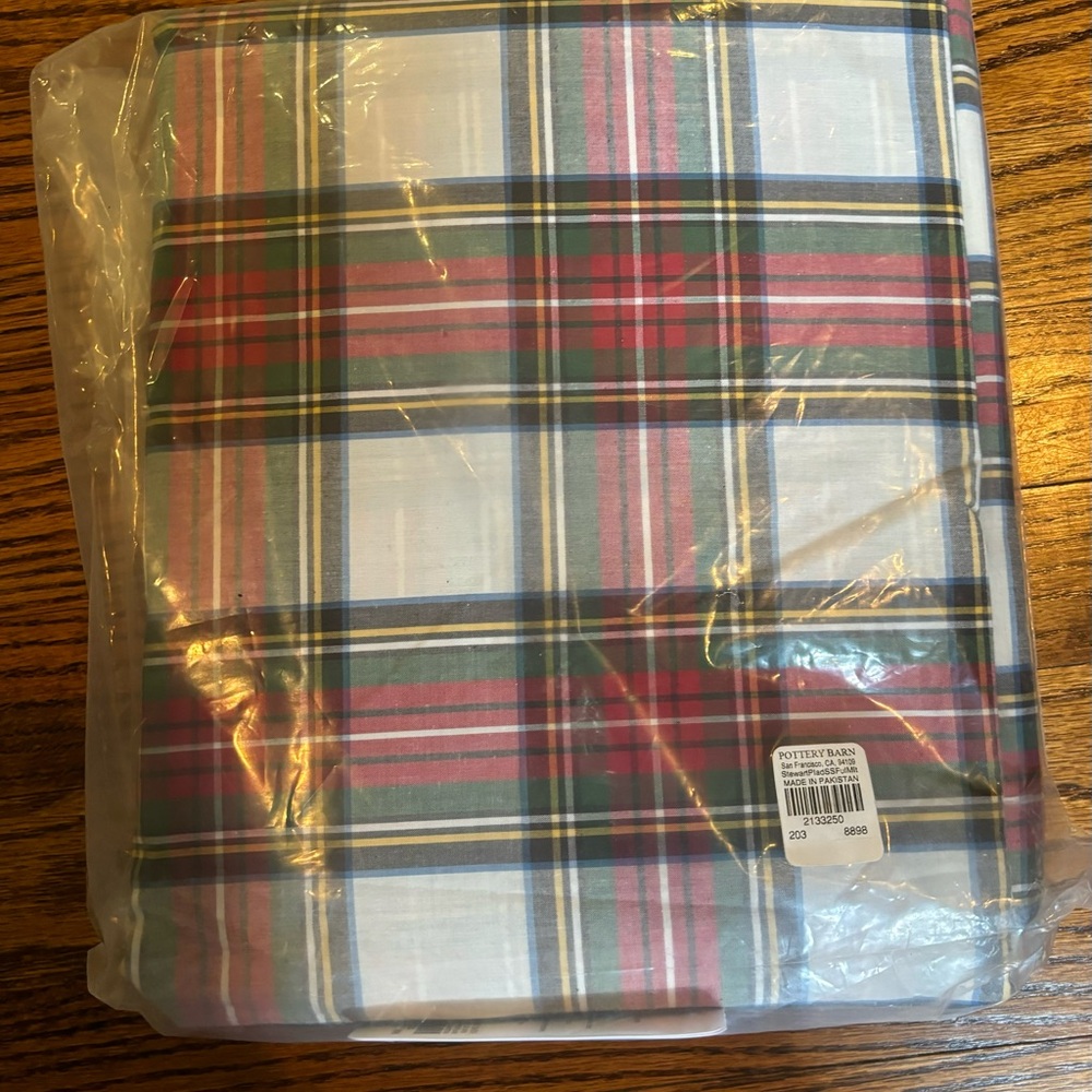 Pottery Barn Stewart flat sheet size Full